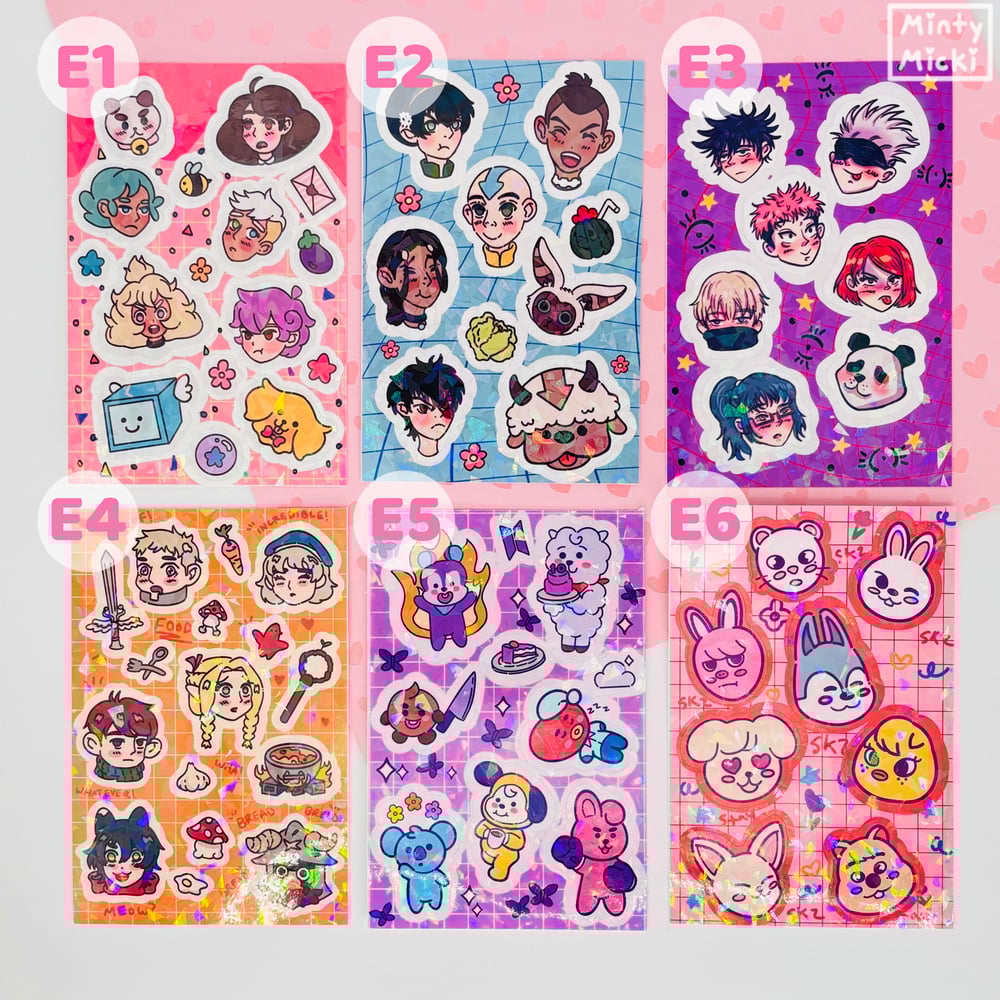 Image of 4" x 6" Sticker Sheets