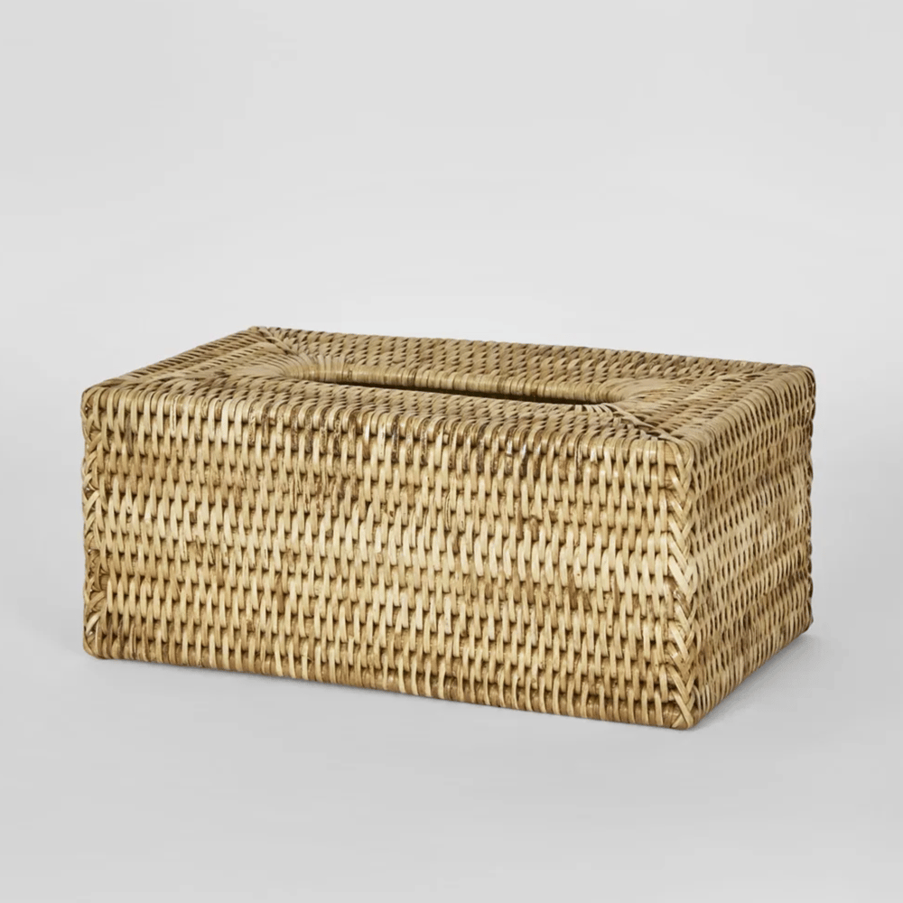 Image of Rattan Tissue Box Natural 