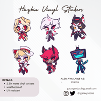 Image of PO - Hazbin Vinyl Stickers