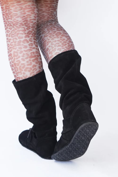 Image of Slouchy Boots in Black suede - 41 EU - Ready to ship