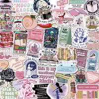 Image 1 of 150 PCS Holographic Romance Bookish Book Stickers for Kindle Laptop Water Bottles 