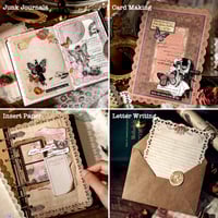 Image 4 of 60 Sheets Lace Edged Scrapbook Stationery Paper Assorted Set 4.9x6.9 Inch
