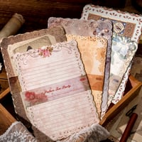 Image 5 of 60 Sheets Lace Edged Scrapbook Stationery Paper Assorted Set 4.9x6.9 Inch