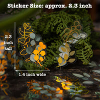 Image 3 of LakoArt 240 Pieces Gold Foil Botanical Stickers with Clear Background