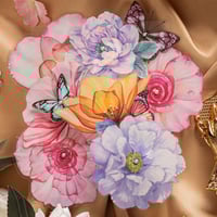 Image 5 of LakoArt 80 Pieces Large Size Transparent Waterproof Flower Stickers Set