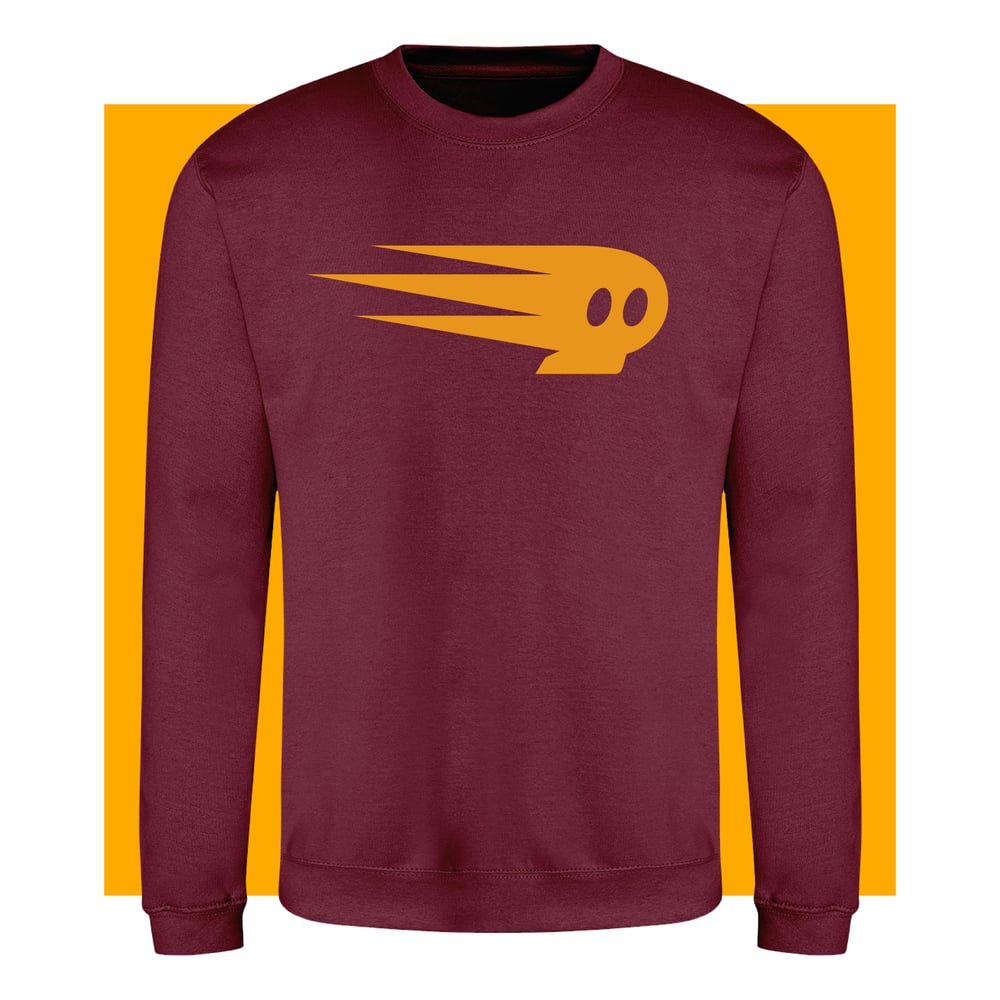 Image of Flaming Bony Evo Sweatshirt Burgundy
