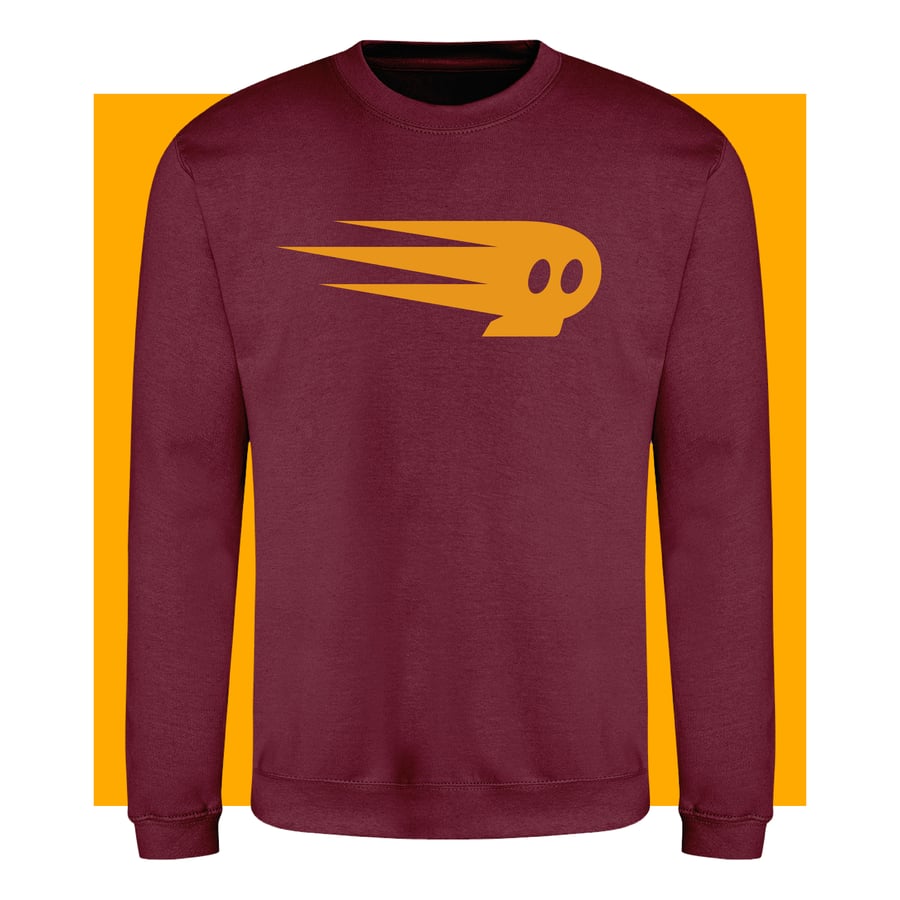 Image of Flaming Bony Evo Sweatshirt Burgundy