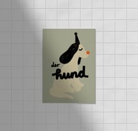 Image 1 of Postkarte - der hund / Hellgrau