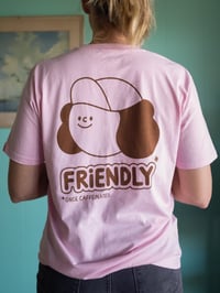 Image 2 of Once Caffeinated T-shirt / Pink + Brown 