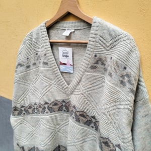 Maglione panna scollo a V