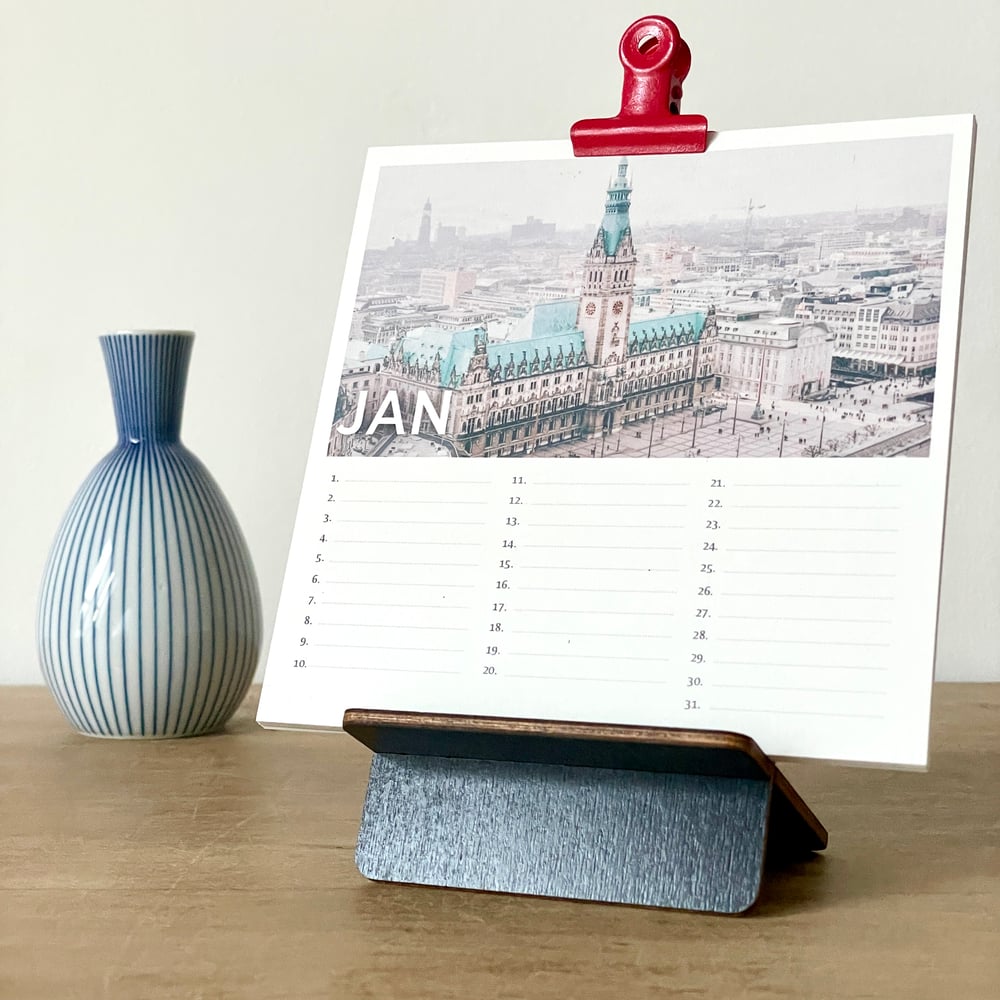 Immerwährender Tischkalender für Geburtstage, Jahrestage & Ereignisse inkl. Ständer