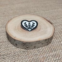 BROCHE COEUR FLEURI