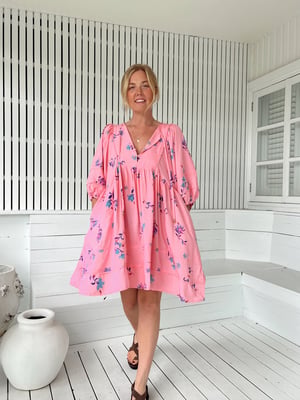 Image of Wild Berry Print Adela Midi Dress. By JAASE