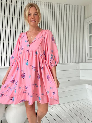 Image of Wild Berry Print Adela Midi Dress. By JAASE