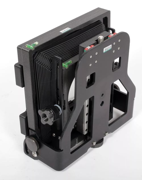 Image of Intrepid 4X5 MKIV BLACK Field camera w/ 125mm + 250mm lenses + holders + film #5631