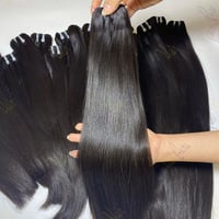 Image 2 of Cambodian Raw Hair   Double Drawn Natural Straight  weft bundle  100G