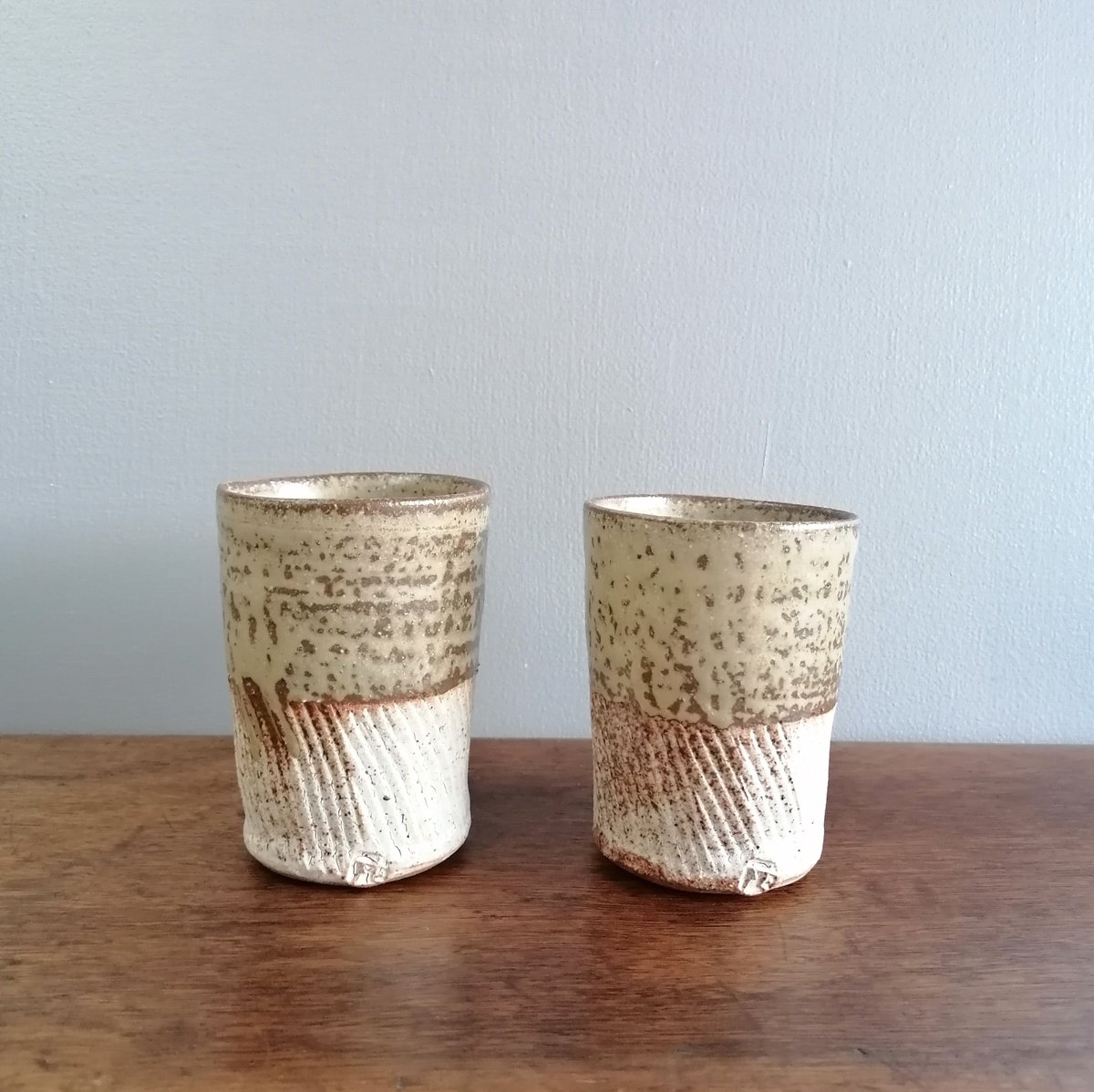 Image of Part Ash glazed Beakers 