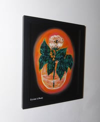 Image 2 of 'Falling Asleep Inside of a Rose' - Acrylic on Canvas Panel, 8x10 Framed