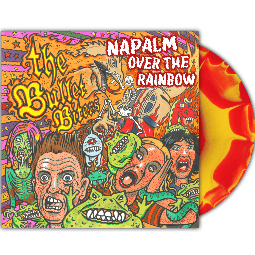 THE BULLET BITERS - NAPALM OVER THE RAINBOW (LP) "NAPALM RED"