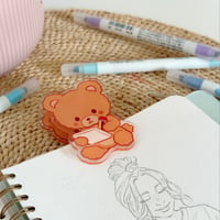 Image 1 of Bear acrylic binder clip -preorder-