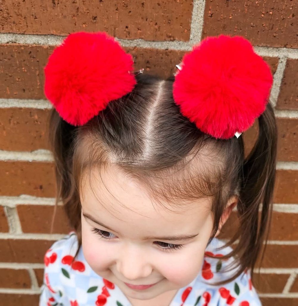 Image of Red Fur Poms