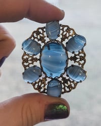 Image 2 of Slag glass brooch