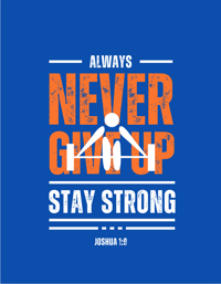 Image 2 of Joshua 1:9  Always Stay Strong (Blue Edition)