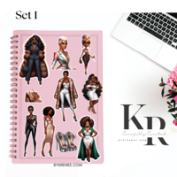 Image 1 of Black Girl Magic Sticker Sets: High Fashion and Vibrant Stickers for Girls and Women