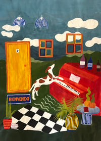 'Lu playing the piano' 