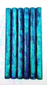 Image 2 of Run Silent, Run Deep' Maker's blank! Resin, blue dye, holographic flecks + chatoyant green. Killer!