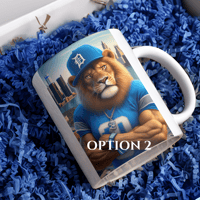 Image 2 of Detroit Lions Inspired 11oz Ceramic Mug-5 Options to Choose From!