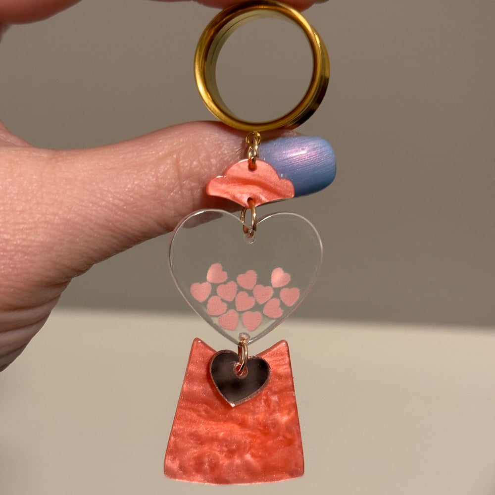 Image of Gum-ball Heart Dangles (sizes 2g-2")