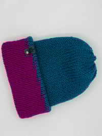 Image 2 of Custom Two-Color Reverable Knit Beanie