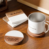 Image 1 of Personalized MarbleWood Coasters