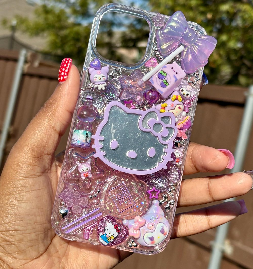 Image of Purple Glitter HK Junk Case *iPhone 14 *