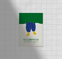 Postkarte - WILLKOMMEN schön bist du geboren!