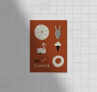 Postkarte - HOT SUMMER / Flatlay