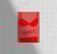 Postkarte - Summer Bikini / Rosa Rot