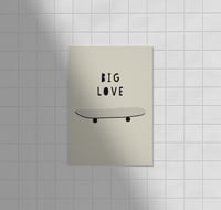 Postkarte - BIG LOVE / first Version Weiss