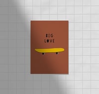 Postkarte - BIG LOVE / first Version Braun