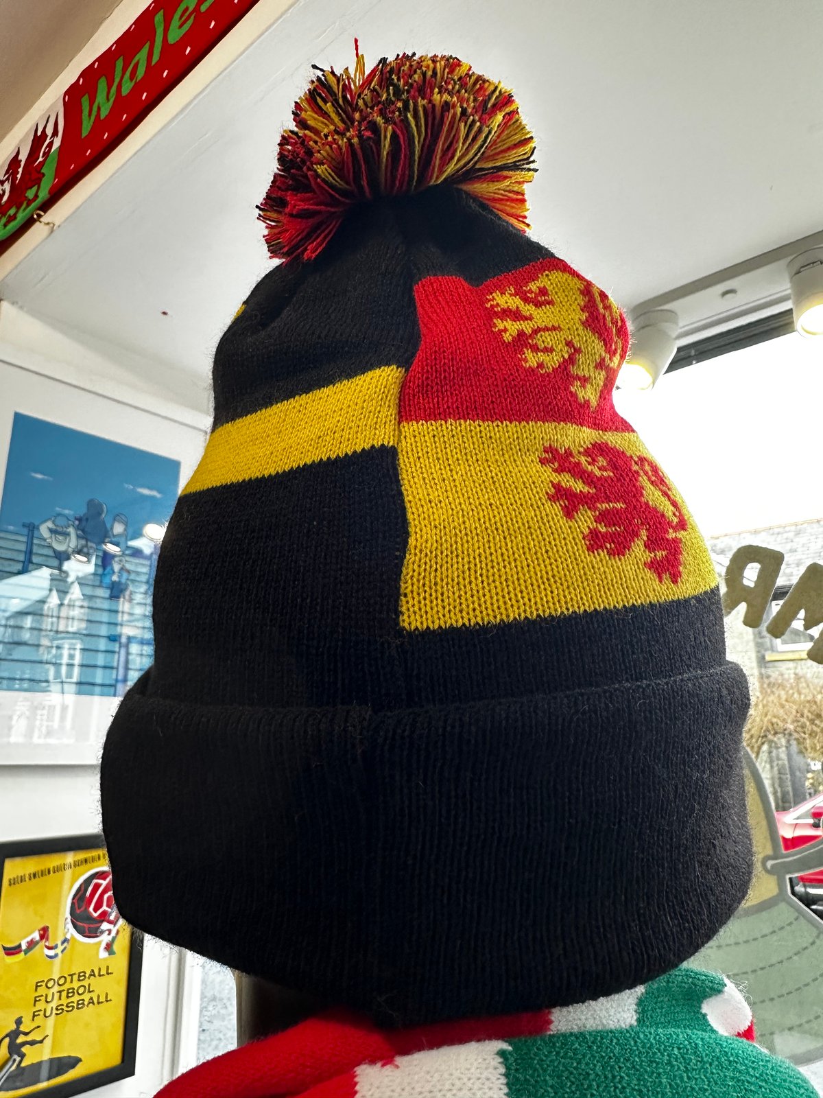 Image of Glyndŵr  x Dewi Sant Half N Half Bobble Hat 