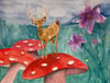 Deer on Mushrooms