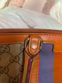 Image 3 of Gucci GG Canvas Orange Web Top Handle Bag