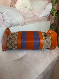 Image 12 of Gucci GG Canvas Orange Web Top Handle Bag