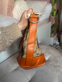 Image 18 of Gucci GG Canvas Orange Web Top Handle Bag