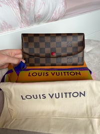 Image 1 of Louis Vuitton Emelie Damier Ebene Red Purse