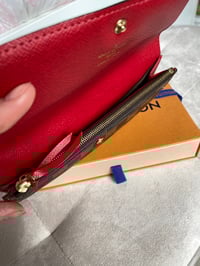 Image 12 of Louis Vuitton Emelie Damier Ebene Red Purse