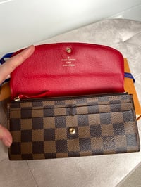 Image 9 of Louis Vuitton Emelie Damier Ebene Red Purse