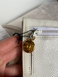 Image 3 of Chanel CC White Compact Wallet