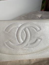 Image 2 of Chanel CC White Compact Wallet